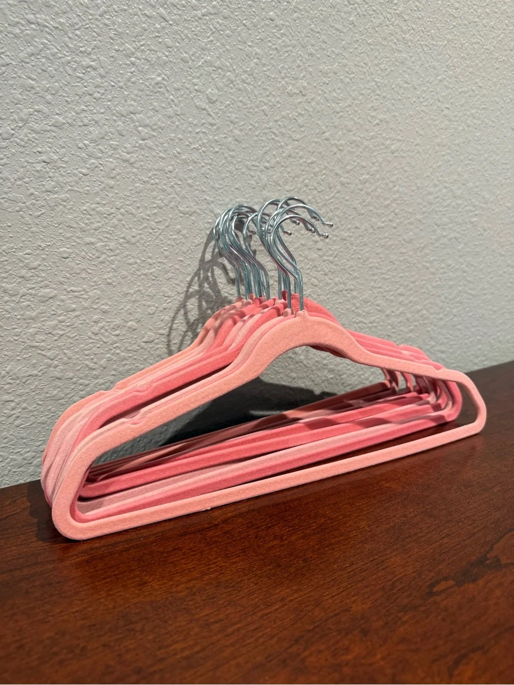 Non-Branded Pink Velvet Slimline Hangers - Set of 14 kids hangers